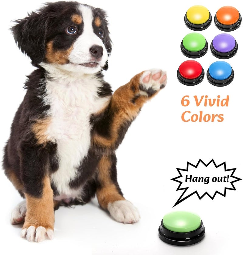 Youeon 6 Pack Voice Recording Button, 6 Colors Dog Buttons for Communication Pet Training Buzzer, 30 Seconds Record & Playback, Funny Record Buttons for Pet, Classroom, Office, Home - Image 4